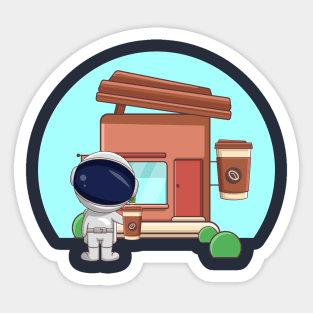 ASTRO AND COFFEE Sticker